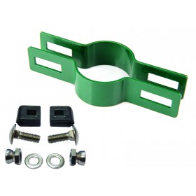 Príchytka panelu na stĺp 38mm / 4mm / priebežná / ZN+PVC6005