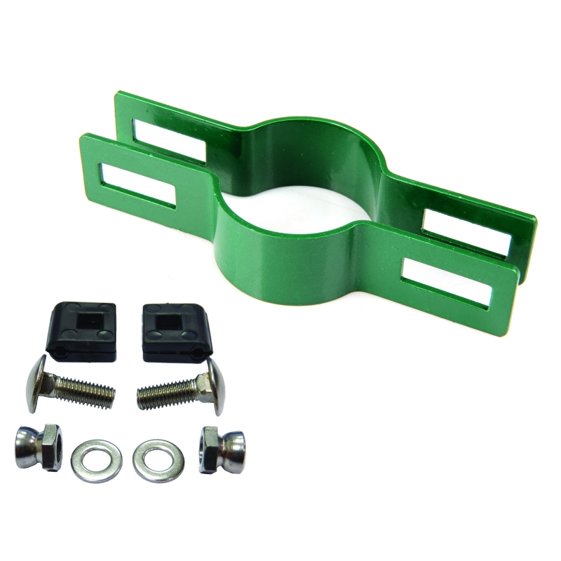 Táblarögzítő bilincs 38mm oszlopra / 4mm / köztes / ZN+PVC6005
