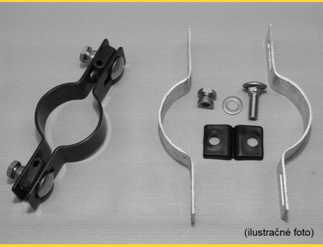 Mittelschelle Gittermatten für Pfosten 38mm / 4mm / ZN+PVC7016