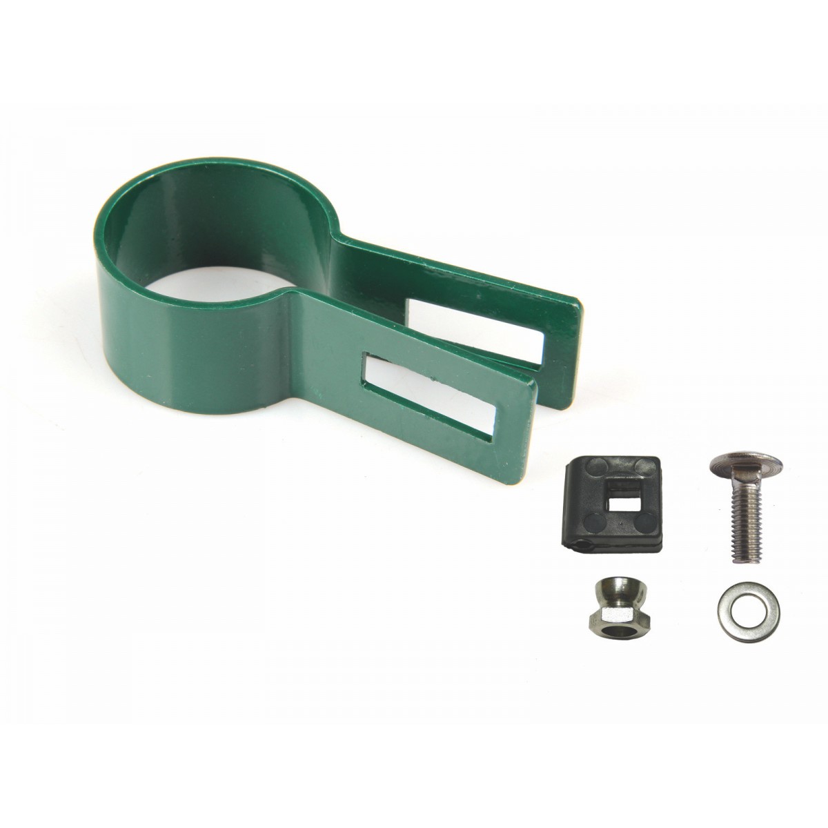 Obejma panelowa do słupka 60mm / 4mm / końcowa / ZN+PCV6005