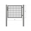 Gate BJ ORION 1700x1000 / PAN / ZN+PVC7016