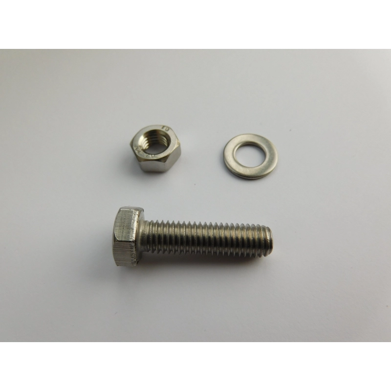 Screw STAINLESS STEEL / M8x30 / complete (screw, nut, washer) / pack of 10