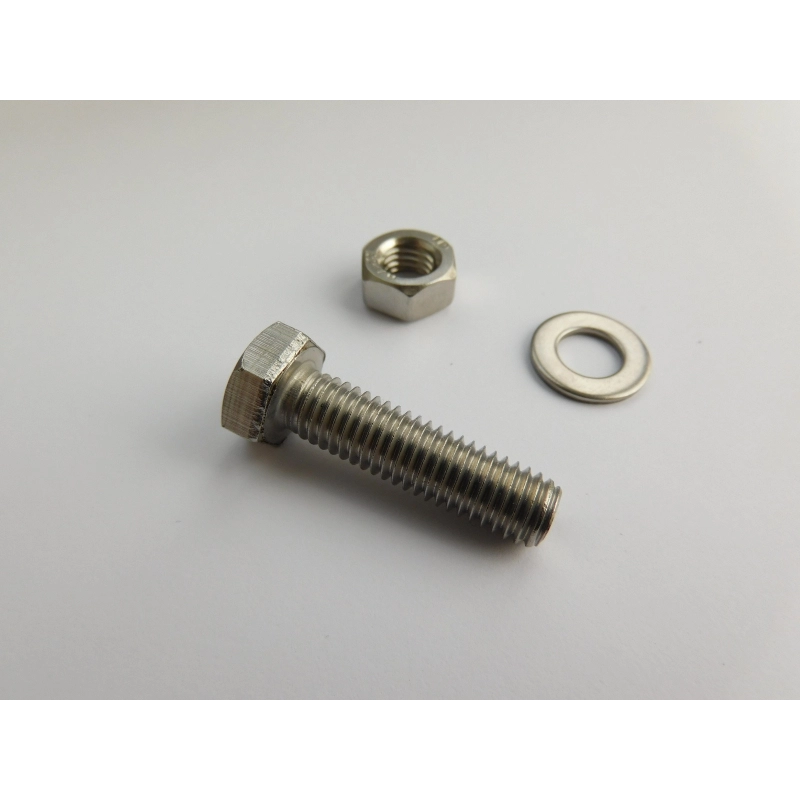 Screw STAINLESS STEEL / M8x30 / complete (screw, nut, washer) / pack of 10