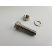 Screw STAINLESS STEEL / M8x30 / complete (screw, nut, washer) / pack of 10