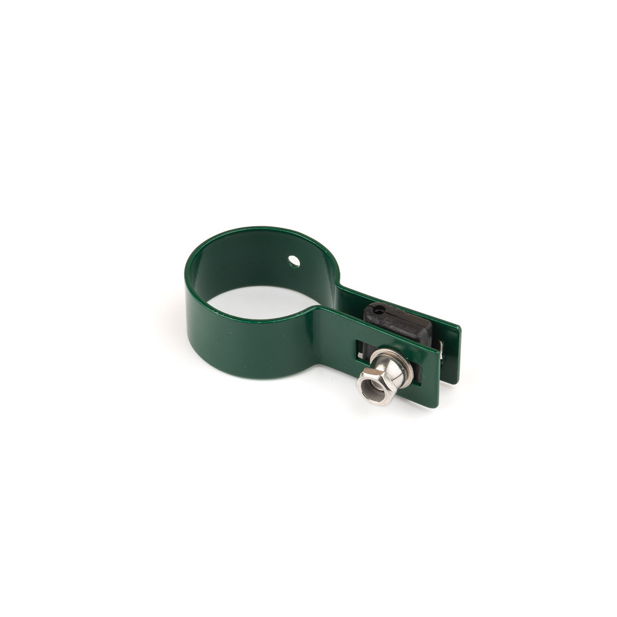 Táblarögzítő bilincs 38mm oszlopra / 5mm / vég / ZN+PVC6005