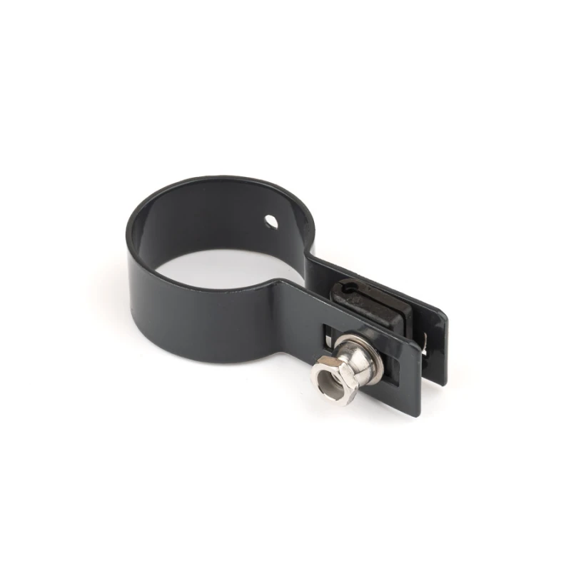Táblarögzítő bilincs 38mm oszlopra / 4mm / vég / ZN+PVC7016