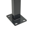 Zaunpfosten GALAXIA 60x40x1,50x1400 mit Fußplatte / ZN+PVC7016