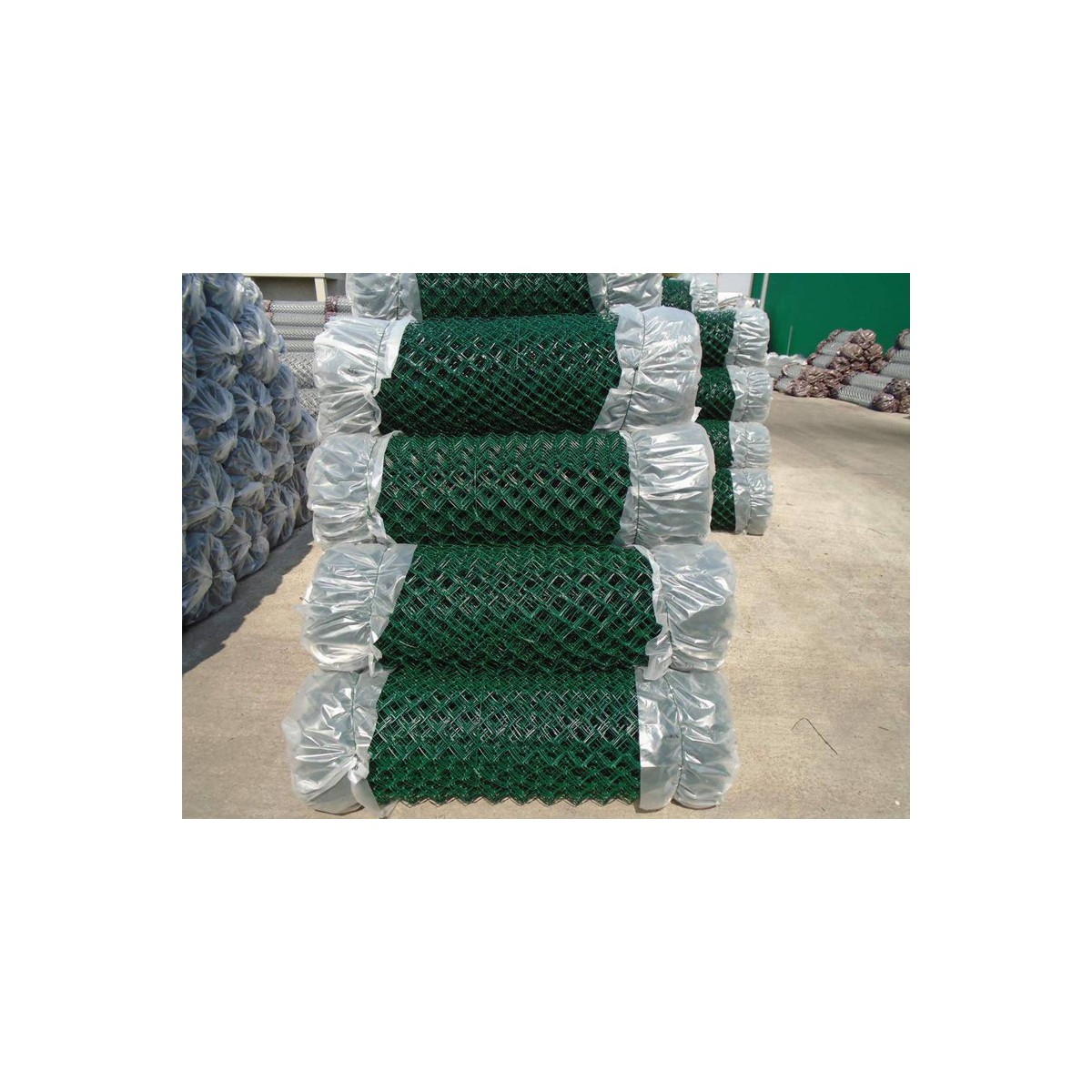 Maschendrahtzaun 50/2,50-1,65/180/25m / PVC BND / ZN+PVC6005