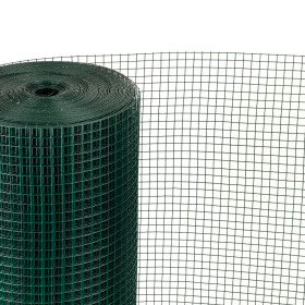 Welded mesh 16,0x16,0 / 1,20 / 1000 mm / 25m / ZN+PVC6005