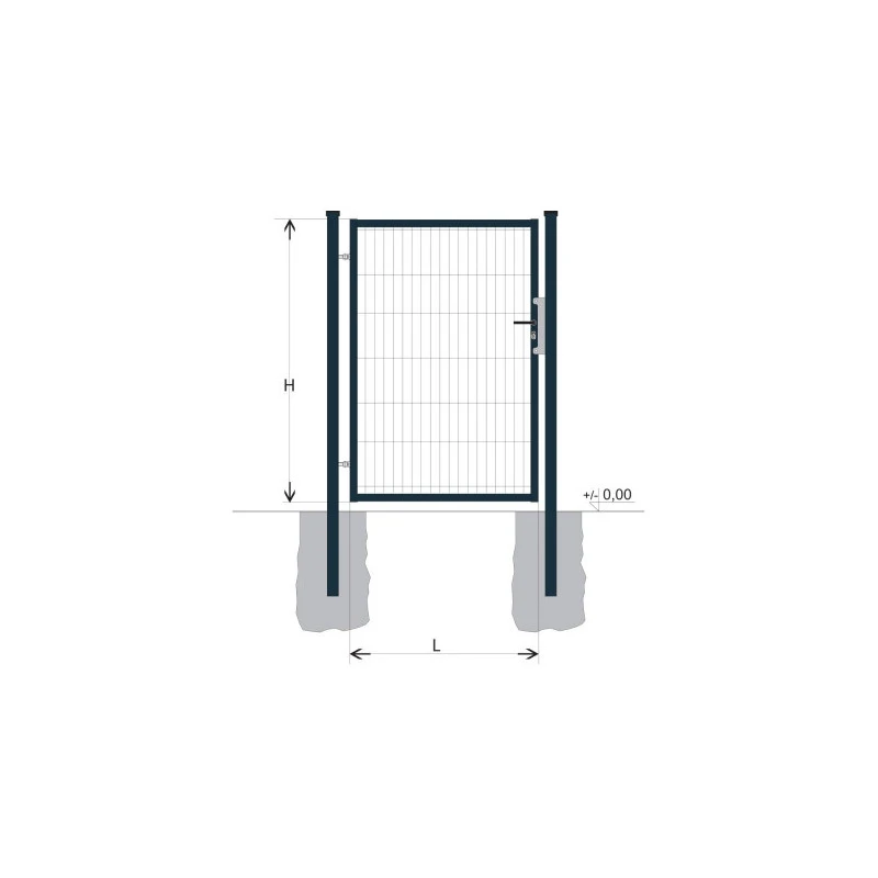 Brána BJ SPECIAL 1700x1000 / DBL / ZN+PVC7016