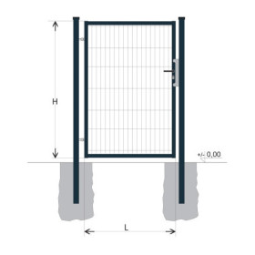 Kiskapu BJ SPECIAL 1900x1000 / DBL / ZN+PVC7016