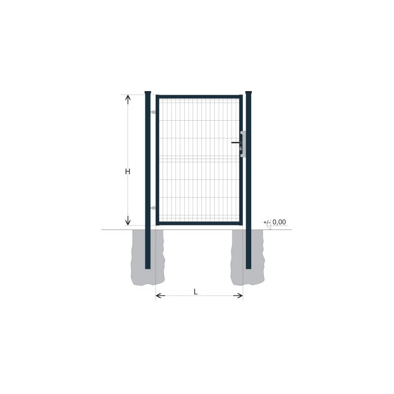 Brána BJ SPECIAL 1300x1000 / GALL / ZN+PVC7016