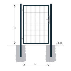 Kiskapu BJ SPECIAL 1400x1000 / GALL / ZN+PVC7016