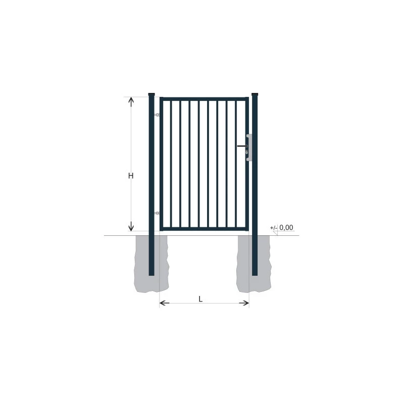 Brána BJ SPECIAL 1700x1000 / TYČ / ZN+PVC7016