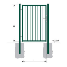 Kiskapu BJ SPECIAL 1700x1000 / TYČ / ZN+PVC6005