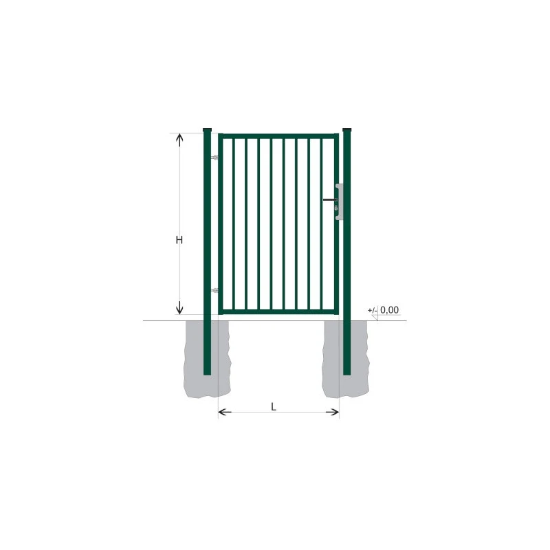 Brána BJ SPECIAL 1800x1000 / TYČ / ZN+PVC6005