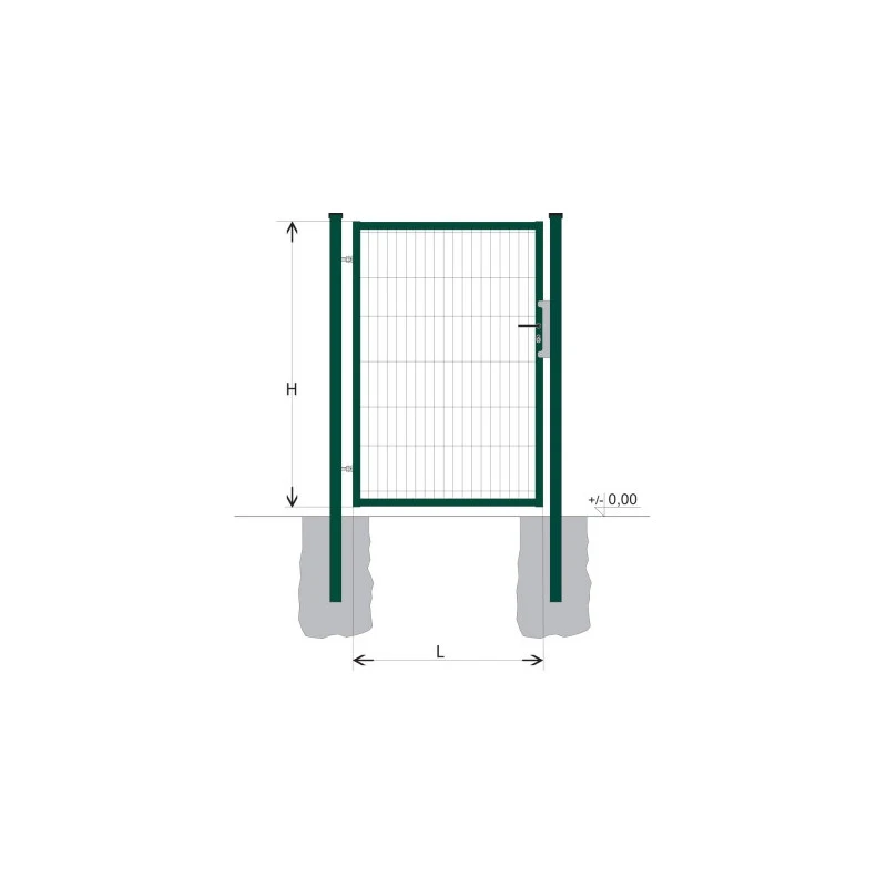 Brána BJ SPECIAL 2000x1000 / DBL / ZN+PVC6005