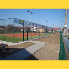 Chain link fence 45/3,00-1,90/300/18m / PVC BND / ZN+PVC6005 / TENIS