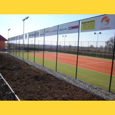 Chain link fence 45/3,00-1,90/400/18m / PVC BND / ZN+PVC6005 / TENIS