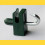 Connecting clip from plastic for tension wire with nail / green / packing 10 pcs