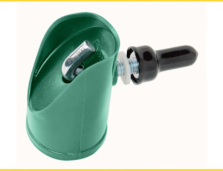 Cap for brace post 38mm / PVC / green / complete