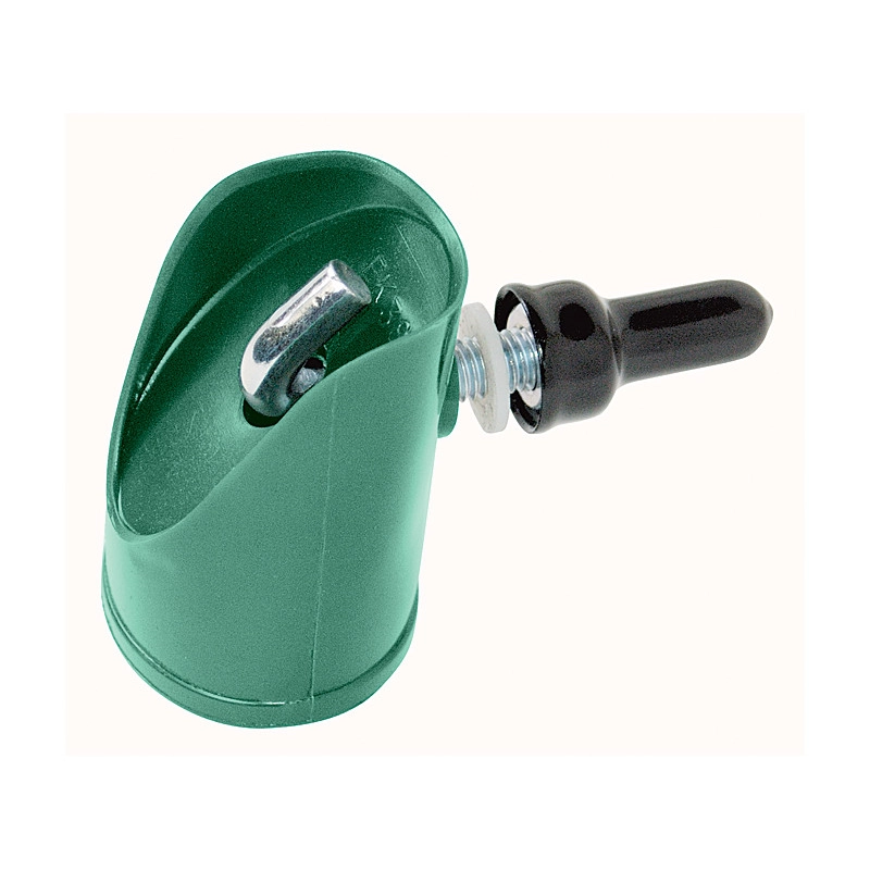 Cap for brace post 38mm / PVC / green / complete