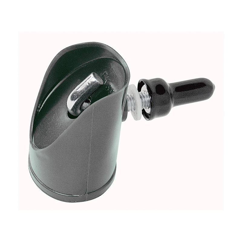 Cap for brace post 38mm / PVC / black / complete