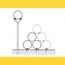 Barbed razor wire pack diameter 450 mm / 8 m