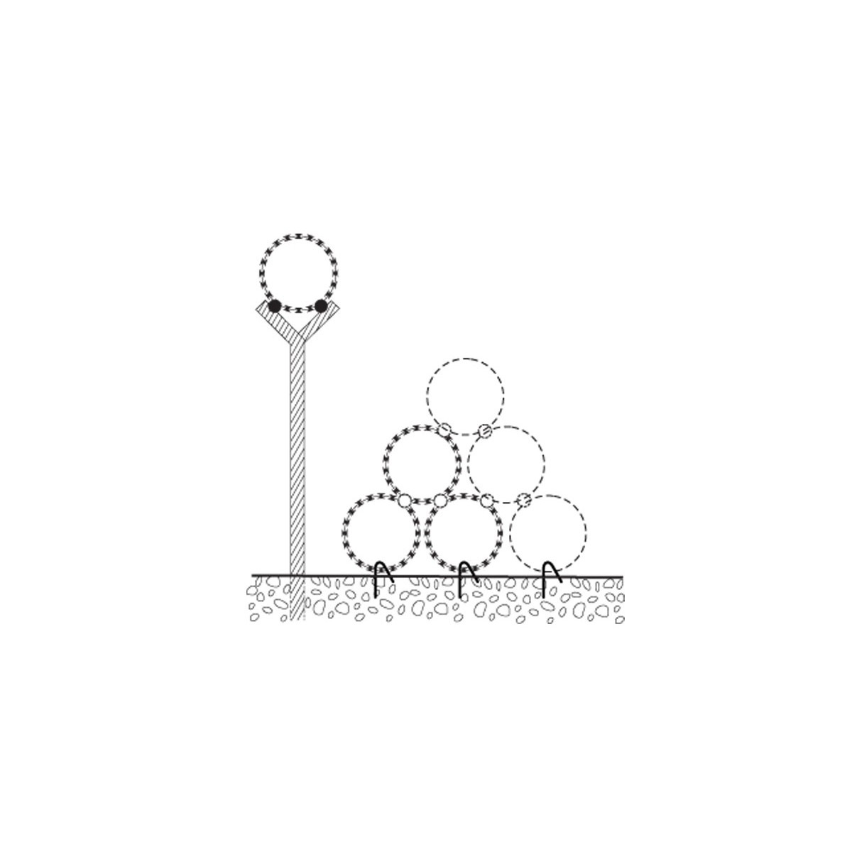 Barbed razor wire pack diameter 450 mm / 8 m