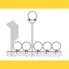 Barbed razor wire pack diameter 450 mm / 8 m