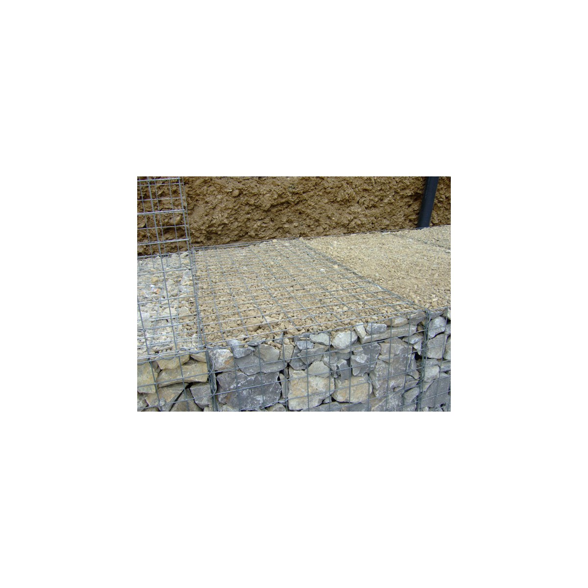 Gabion tábla / szemméret: 100x100mm / huzal: 4,00mm / méret: 100x 50cm / ZN+AL