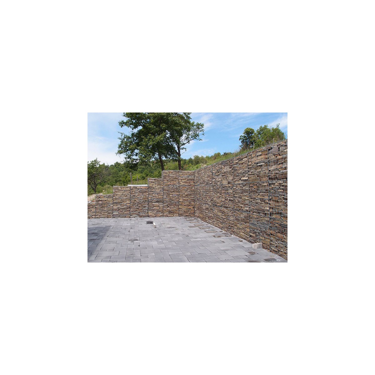 Gabion tábla / szemméret: 100x100mm / huzal: 4,00mm / méret: 100x100cm / ZN+AL