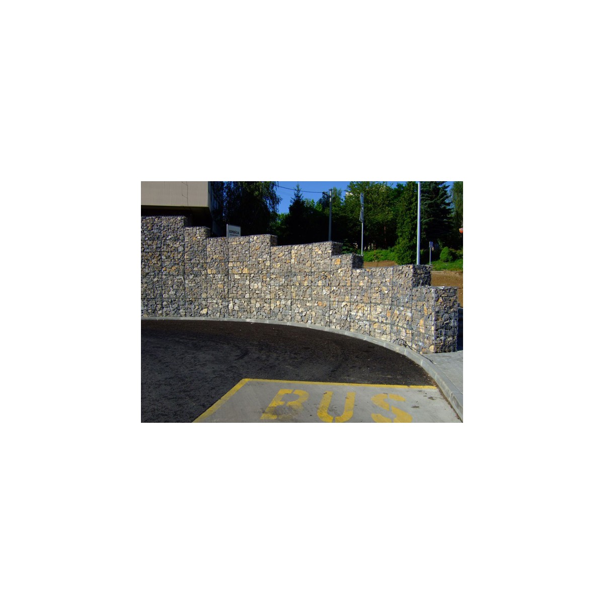 Gabion tábla / szemméret: 100x100mm / huzal: 4,00mm / méret: 200x 50cm / ZN+AL