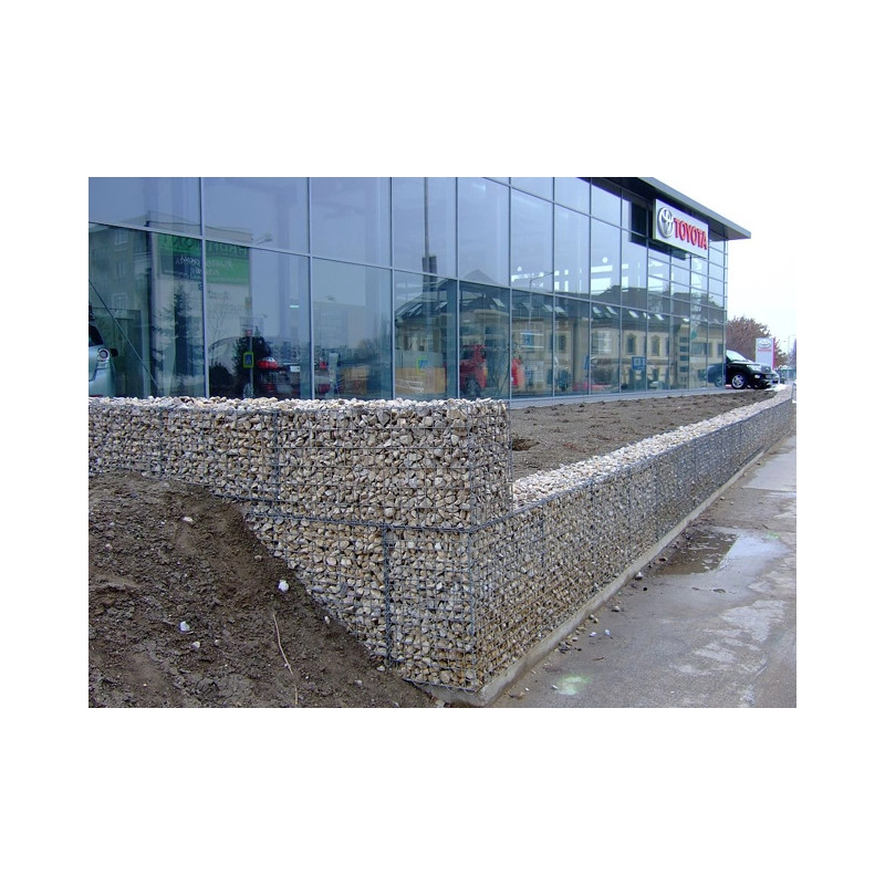 Gabion tábla / szemméret: 100x100mm / huzal: 4,00mm / méret: 200x 50cm / ZN+AL