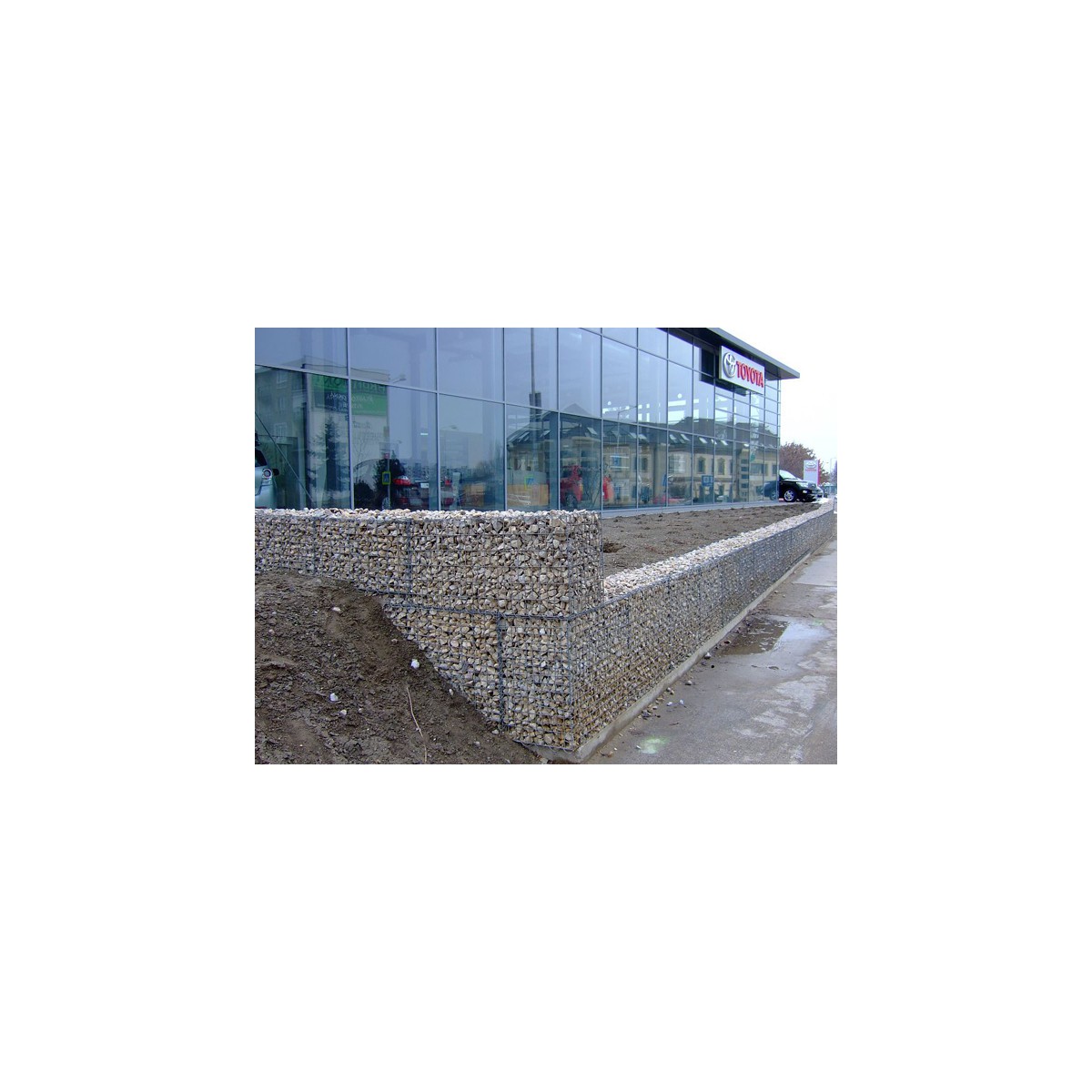 Gabion tábla / szemméret: 100x100mm / huzal: 4,00mm / méret: 200x100cm / ZN+AL