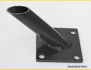 Base plate for brace post 38mm / ZN+PVC7016