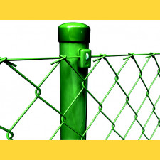 Chain link fence 50/3,00-1,90/100/15m / PVC BND / ZN+PVC6005