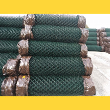 Maschendrahtzaun 60/3,50-2,50/100/10m / PVC BND / ZN+PVC6005