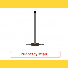 Stĺpik okrúhly pozinkovaný 38x1,25x1500 / ZN