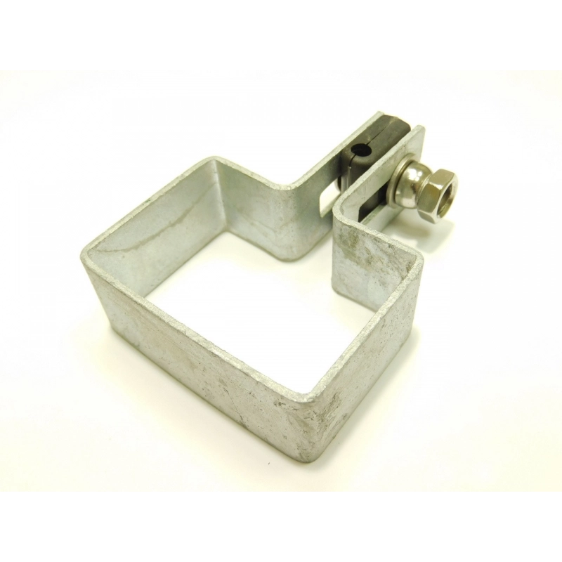 Táblarögzítő bilincs 60x40mm oszlopra / 5mm / vég / HNZ