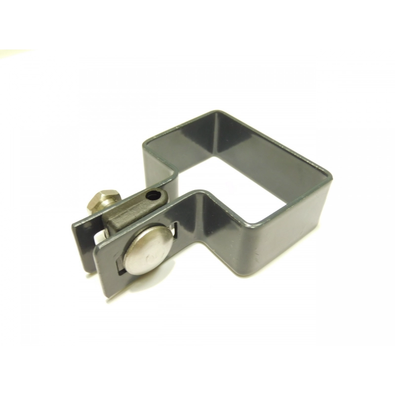 Príchytka panelu na stĺp 60x40mm / 4mm / koncová / ZN+PVC7016