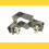 Panel clip for post 60x40mm / 4mm / corner / ZN+PVC7016