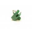Connecting clip from plastic for tension wire with nail / green / packing 10 pcs