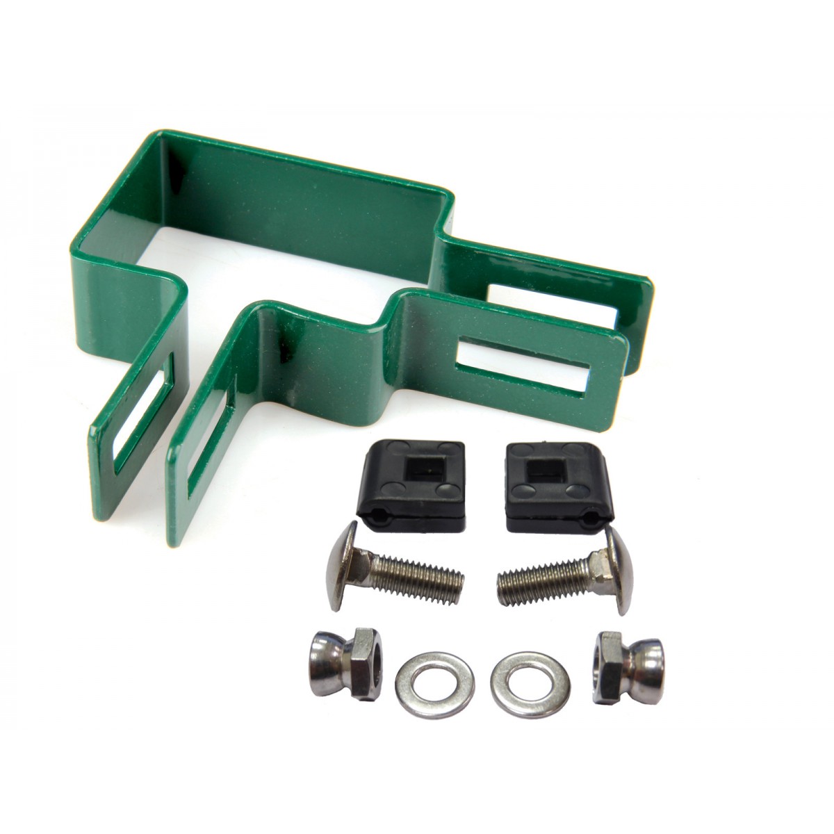 Príchytka panelu na stĺp 60x40mm / 5mm / rohová / ZN+PVC6005