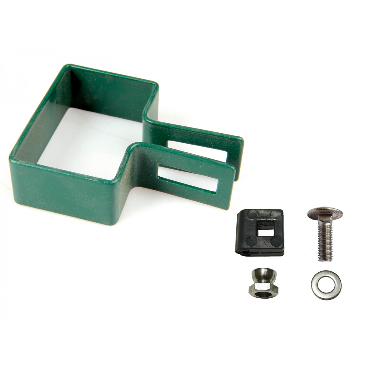 Príchytka panelu na stĺp 60x40mm / 4mm / koncová / ZN+PVC6005