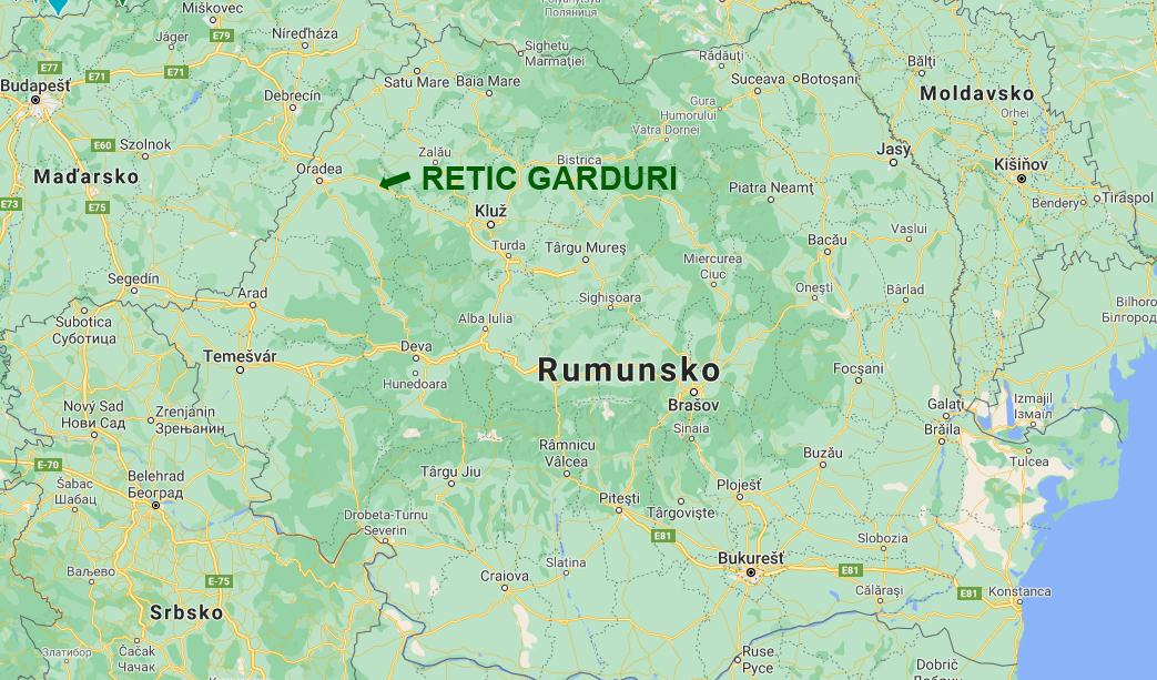 Mapa Rumunsko